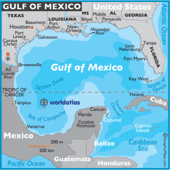 Fig. 4; Map of the Gulf of Mexico (Jemison 2020).